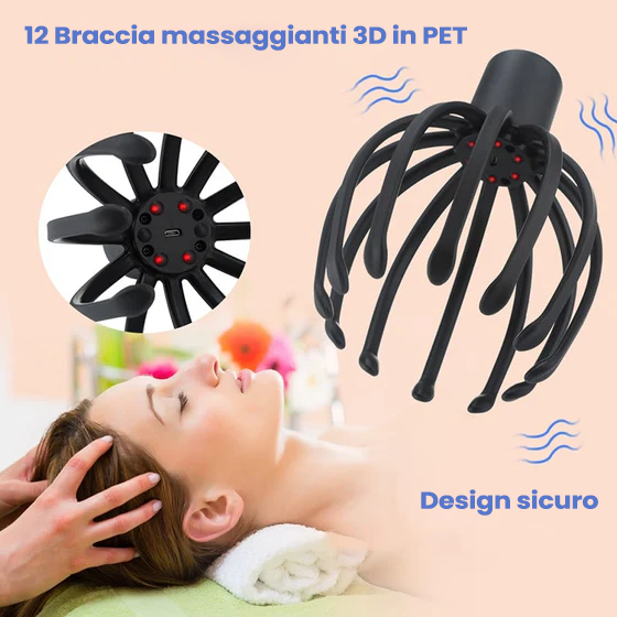 Massaggiatore per la testa a forma di polpo