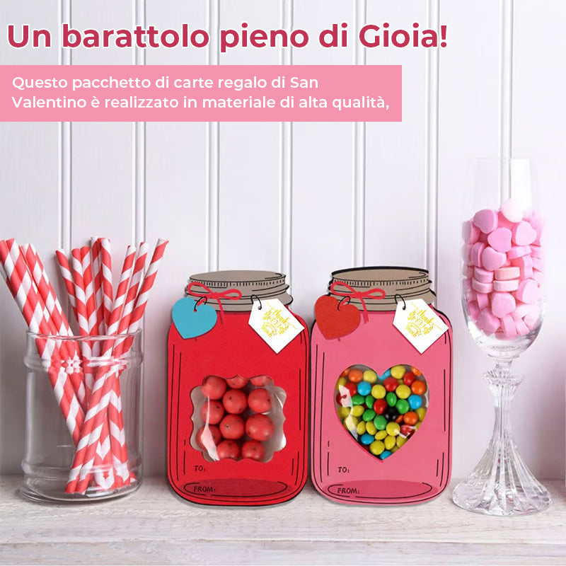 Biglietti di auguri in barattolo di vetro