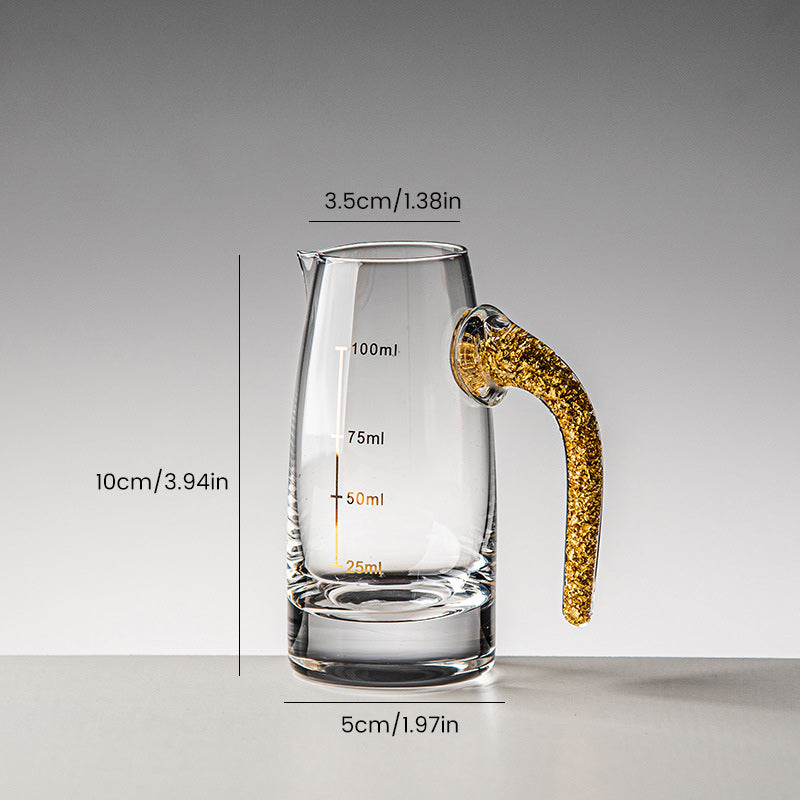 Bicchieri da whisky in vetro 3D Glacier con lamina d'oro e cristallo