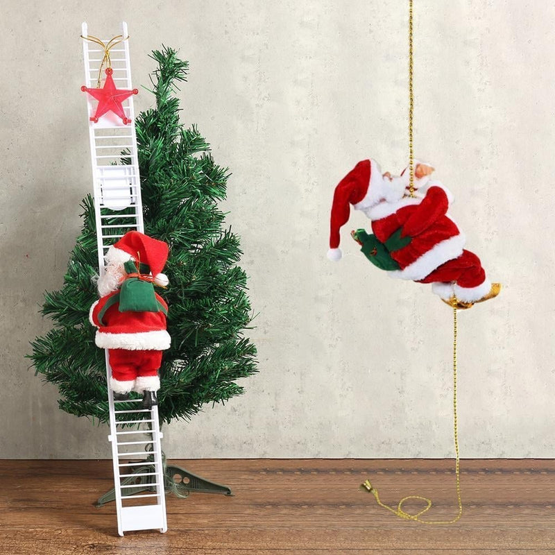 Babbo Natale che si arrampica