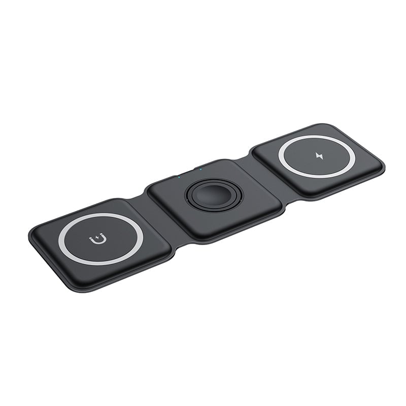 Nuovo caricabatterie wireless pieghevole 3 in 1