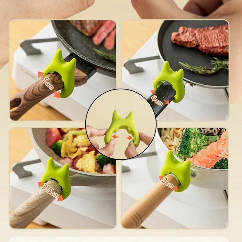 Poggiamestolo in silicone con clip per vaso