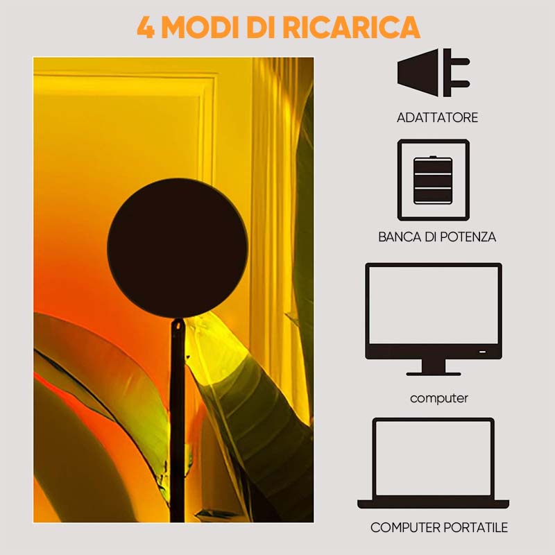 Lampada di proiezione tramonto RGB