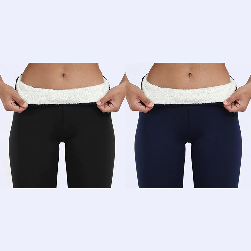 Leggings in pelle di agnello per l'inverno