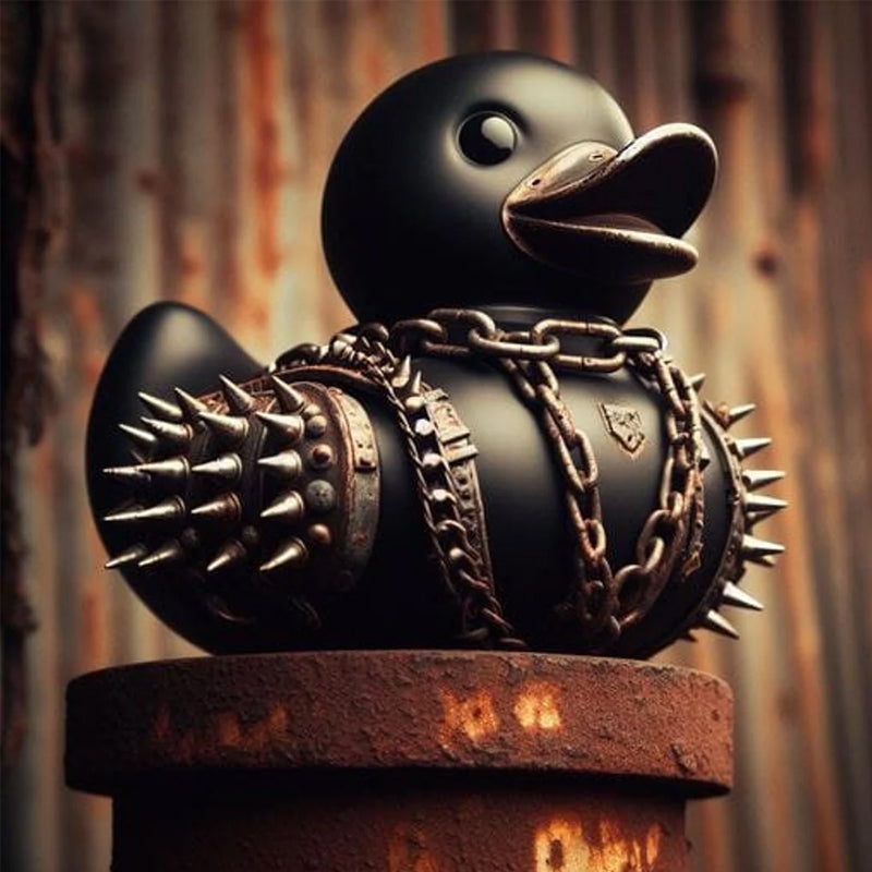 Ornamento di anatra punk satanico
