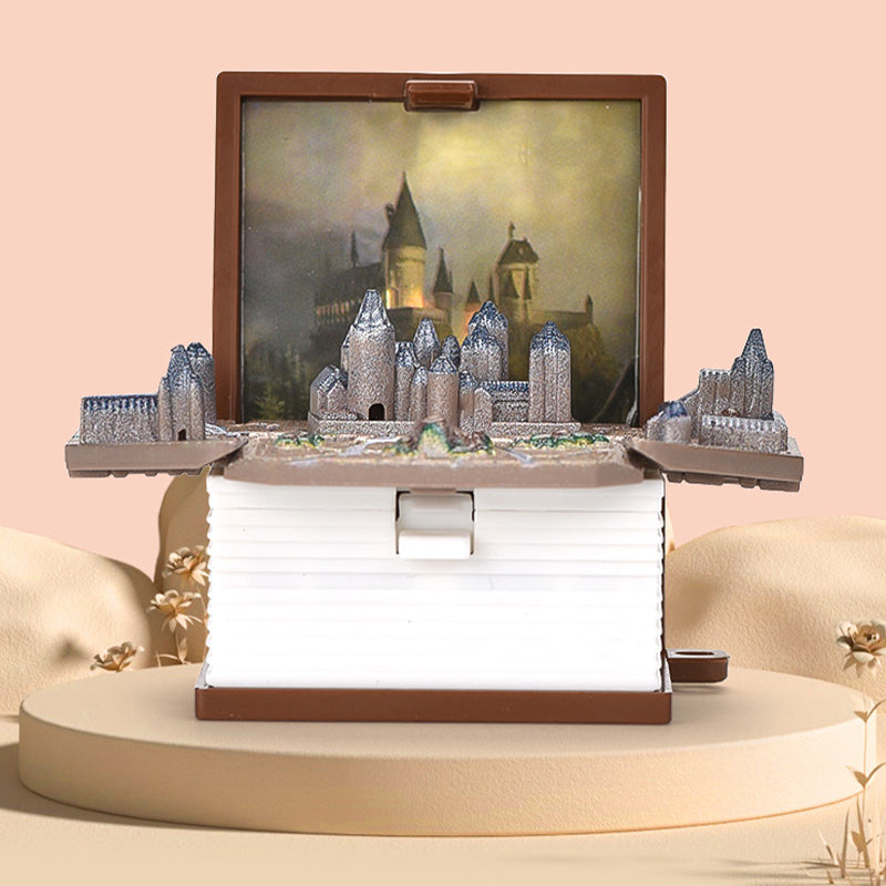 Portachiavi a libro pop-up in 3D stereoscopico