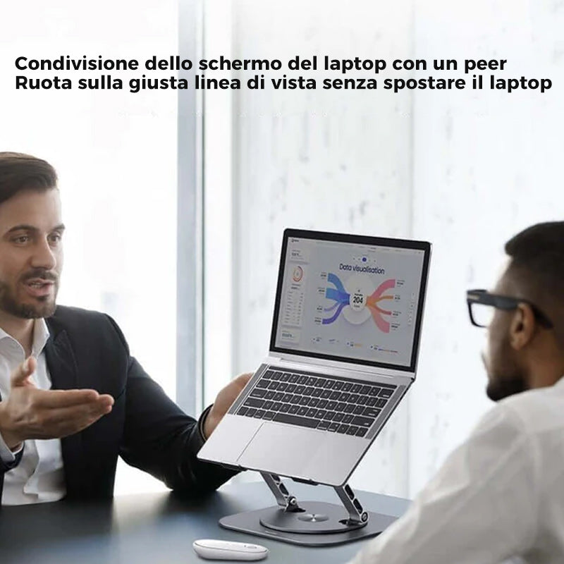 Staffa girevole in lega di alluminio per supporto per laptop