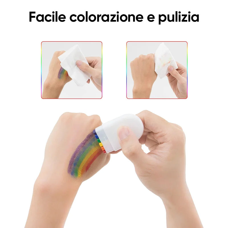 Pittura per il corpo viso arcobaleno