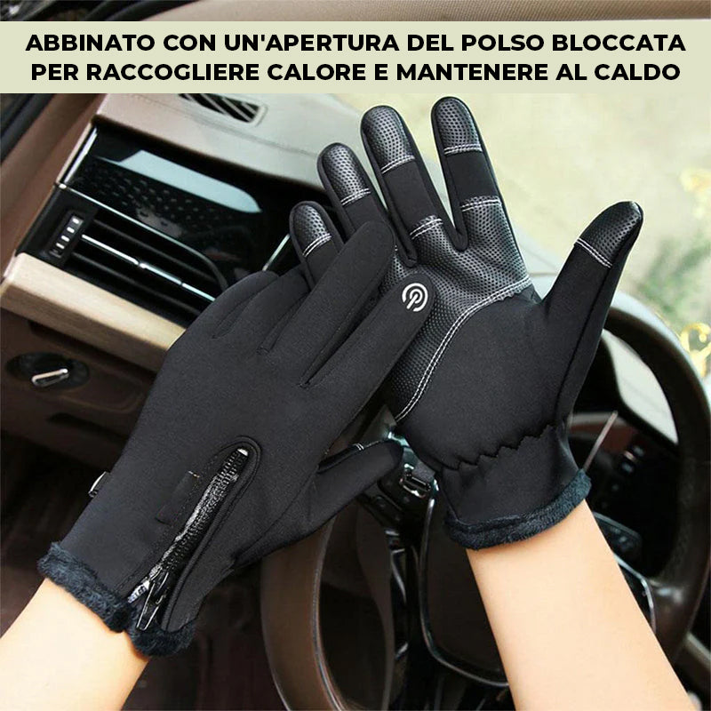 Guanti invernali touchscreen antivento