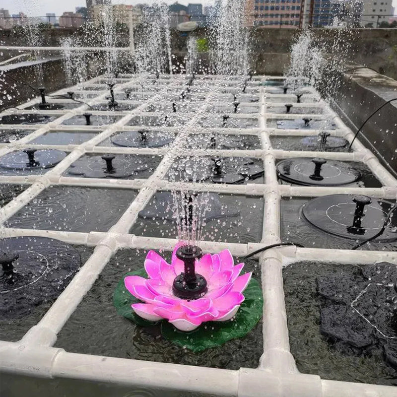 Laghetto con fontana solare a forma di loto decorativo