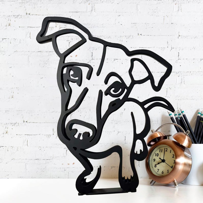Scultura d'arte minimalista del cane