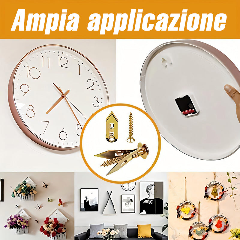 Ancoraggi per Cartongesso + Kit di Viti in Zinco ad Alta Resistenza (Confezione da 100)