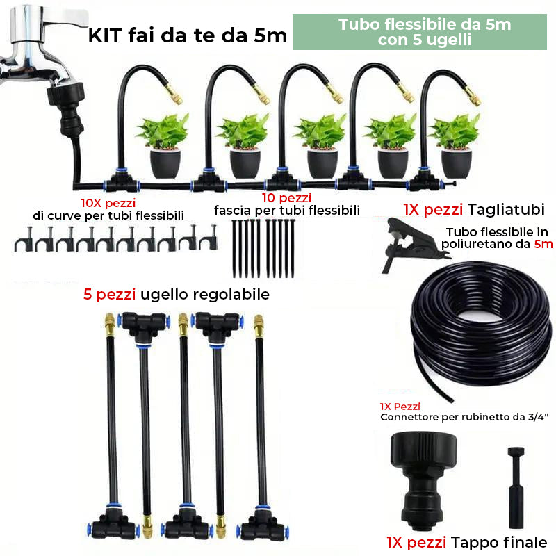 Set di irrigazione a goccia da giardino