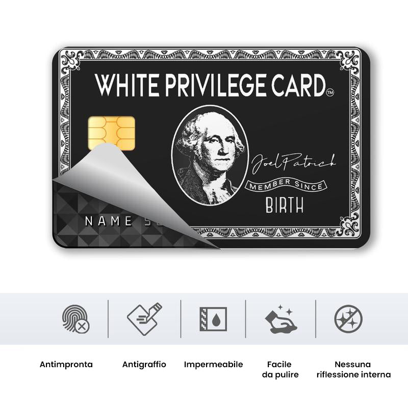 Set di 4 adesivi in vinile per la pelle di carta di credito