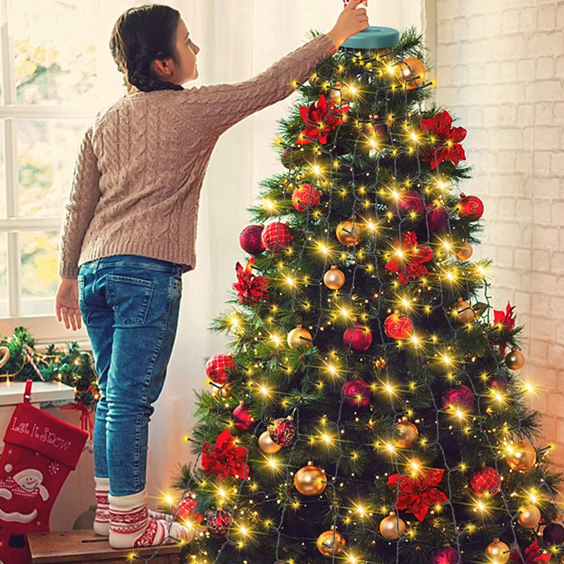 Luci a cascata per albero di Natale con anello