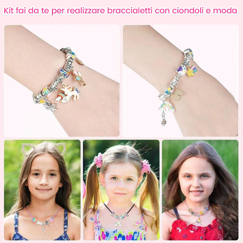 Kit per realizzare braccialetti con ciondoli per ragazze