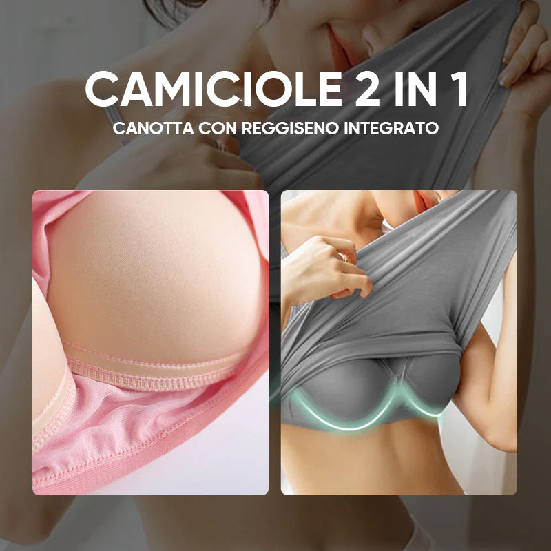 Canotta con reggiseno incorporato