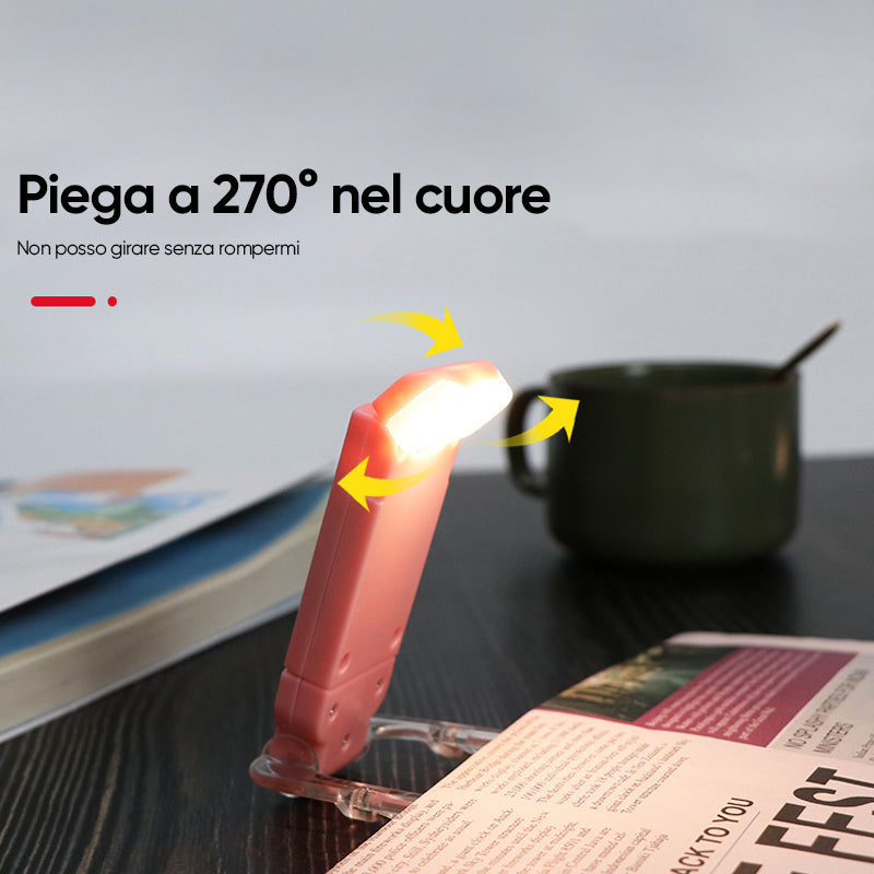 Luce per libri ricaricabile