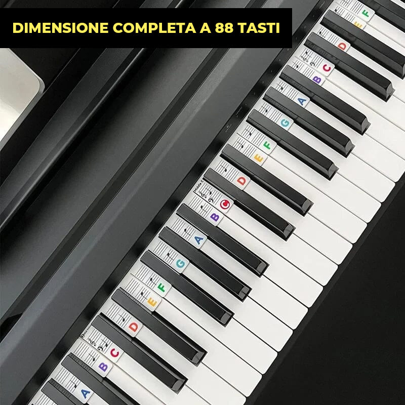 Etichette rimovibili per le note della tastiera del pianoforte