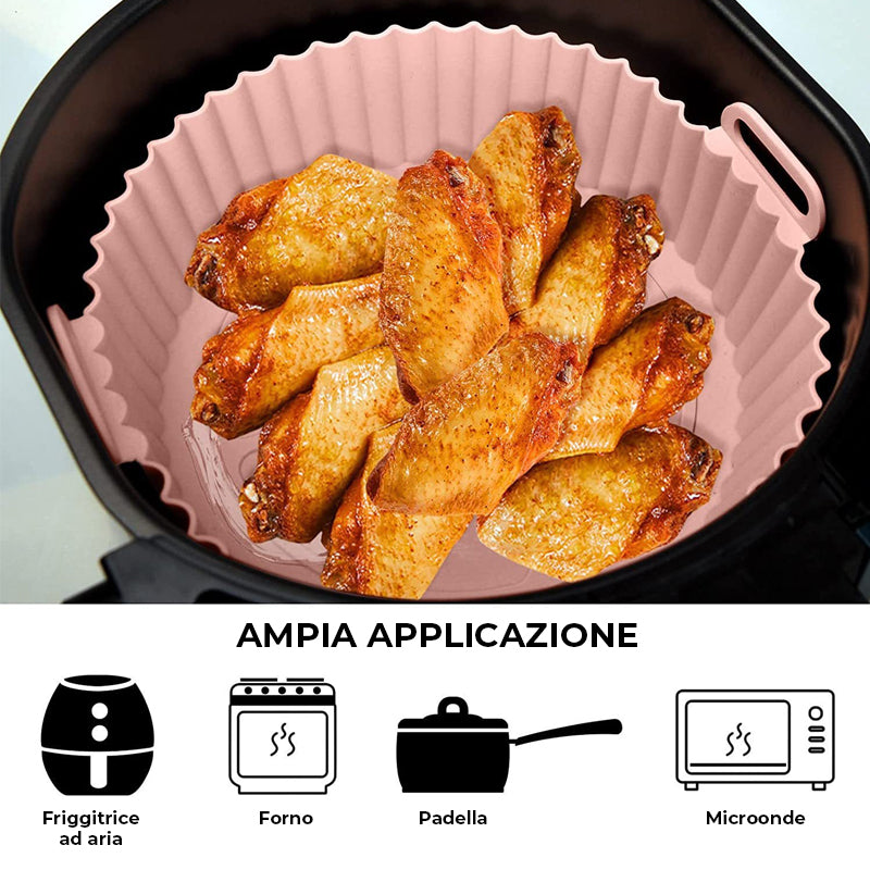 Teglia da forno in silicone per friggitrice ad aria