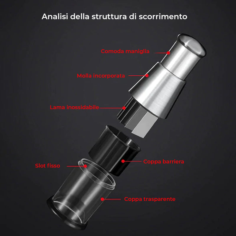 Tritatutto per aglio pressato manualmente