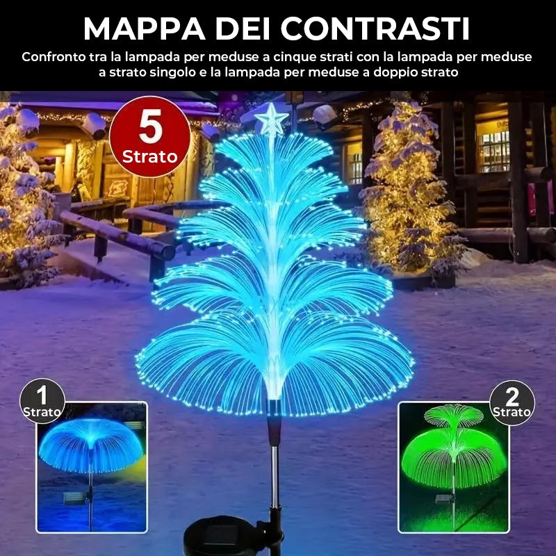 Luce solare da giardino a forma di medusa