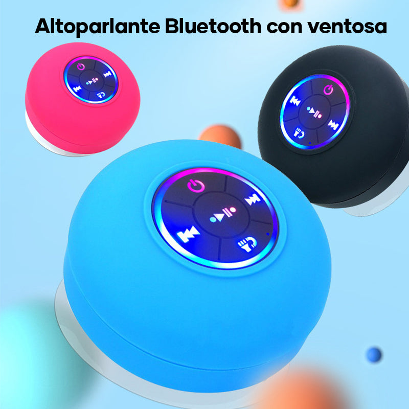 Mini altoparlante da doccia Bluetooth con luce LED