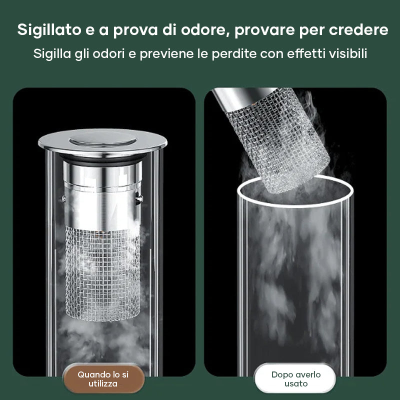 Filtro di scarico a pavimento in acciaio inossidabile