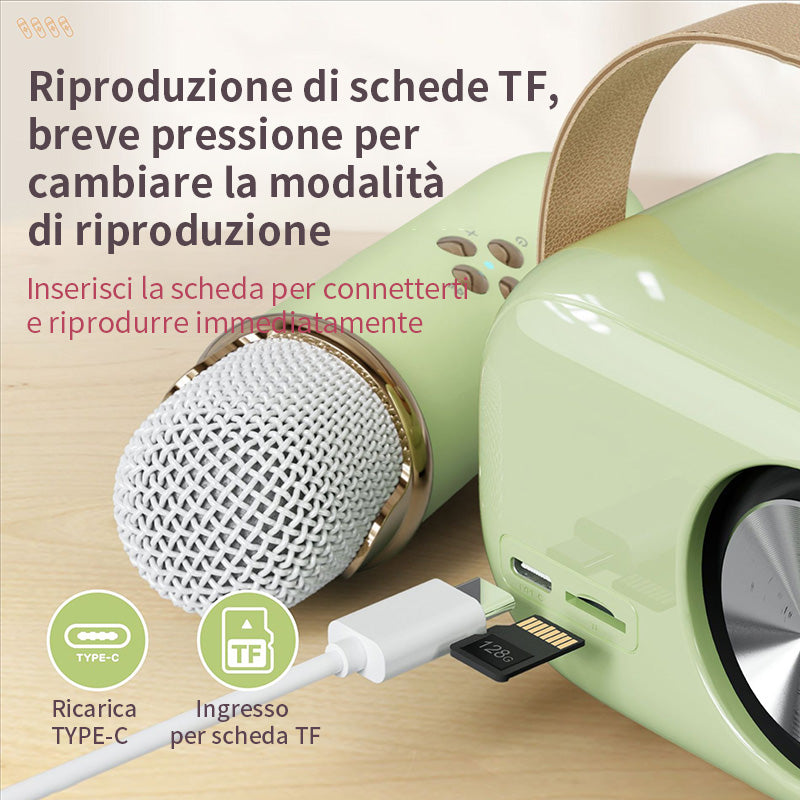 Mini Karaoke con microfono senza fili