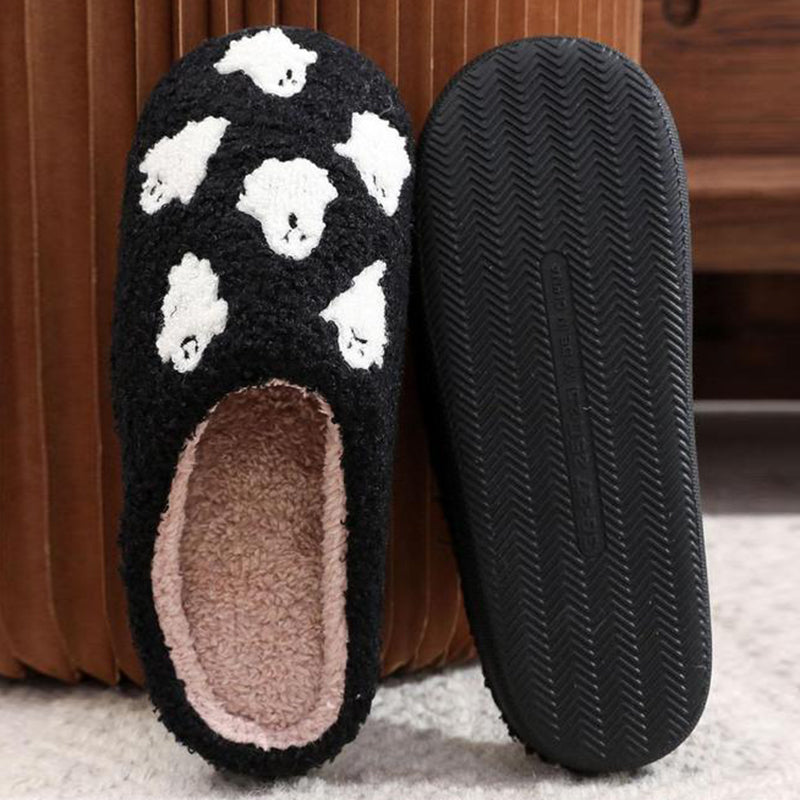 Pantofole di peluche fantasma di Halloween