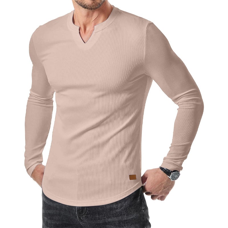 Maglietta Uomo Slim Fit Scollo a V Longline Muscle