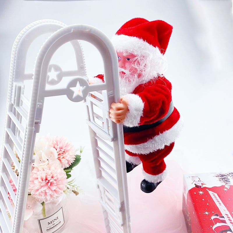 Babbo Natale che si arrampica