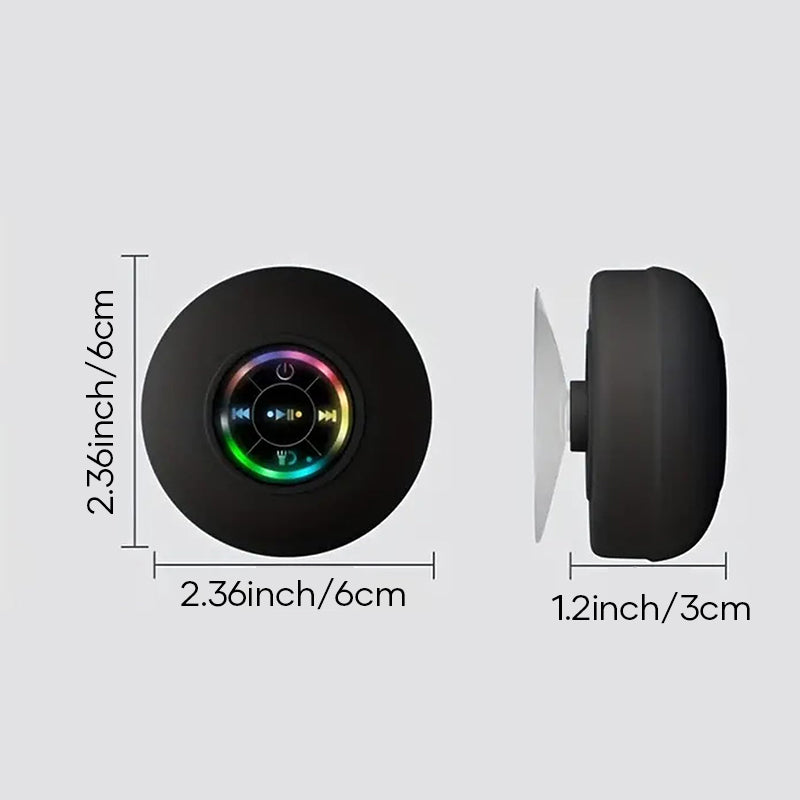 Mini altoparlante da doccia Bluetooth con luce LED