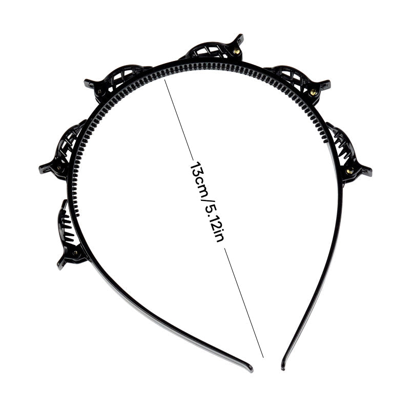 Fascia per capelli con clip per frangia