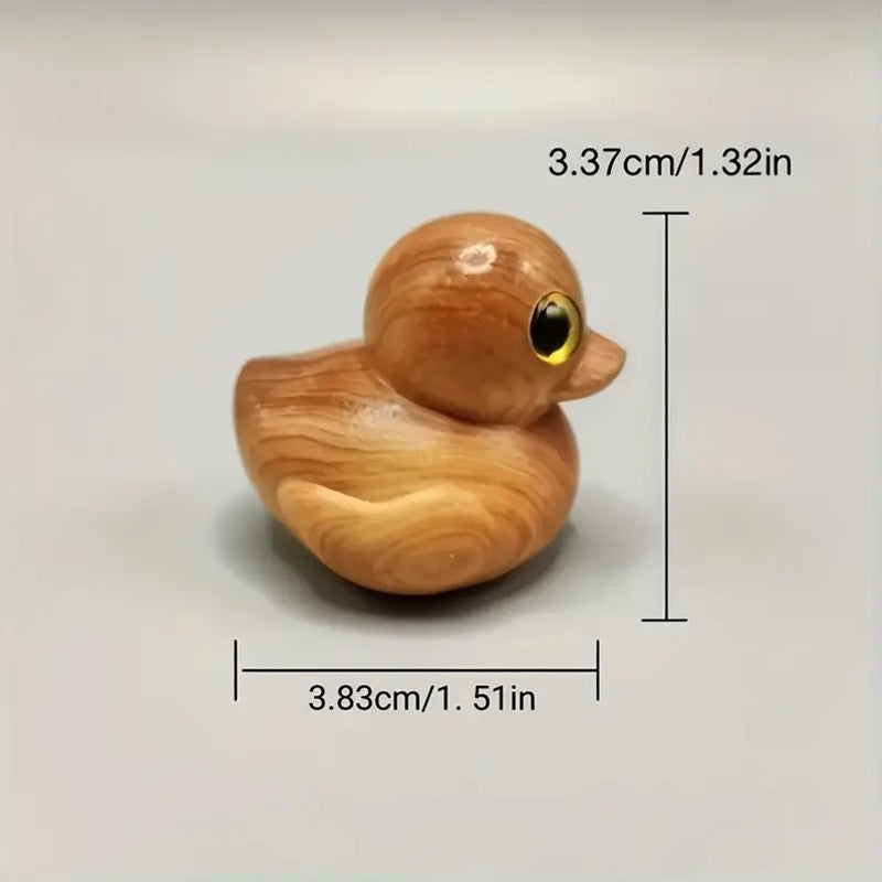 Anatra di gomma in legno fatta a mano