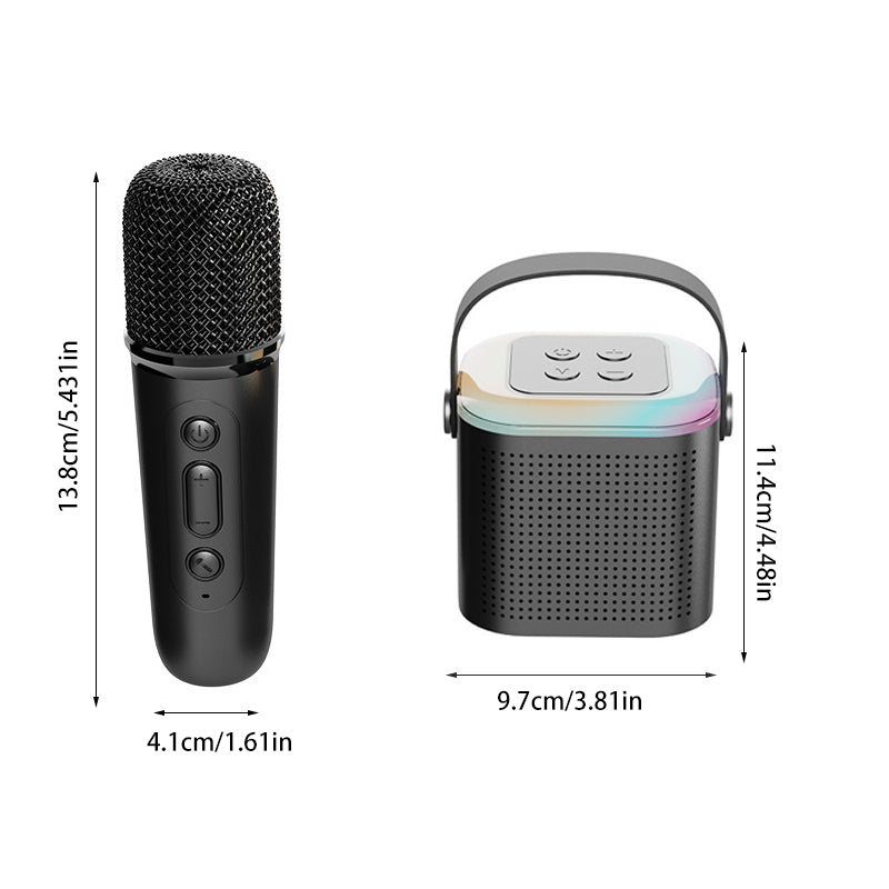 Mini macchina per karaoke con microfoni wireless