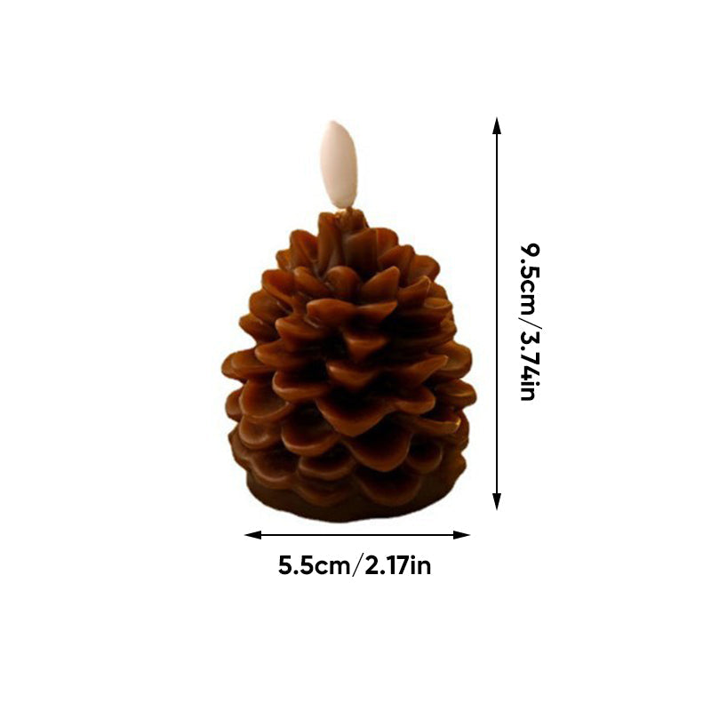 Candele a forma di pigna senza fiamma