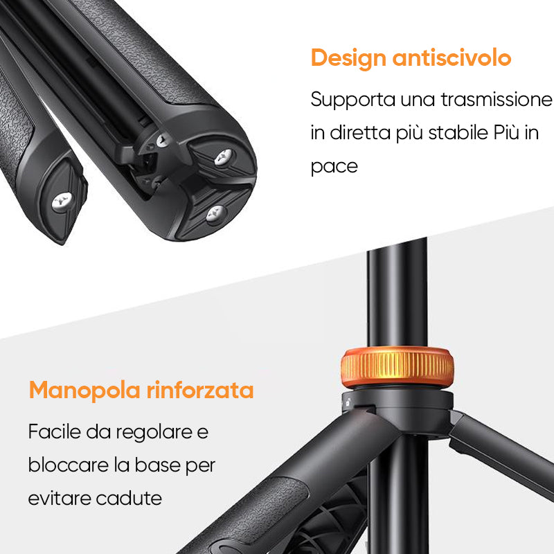 Treppiede per selfie con telecomando Bluetooth