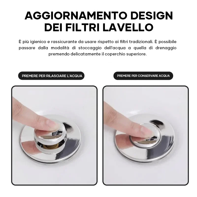 Filtro di scarico a pavimento in acciaio inossidabile