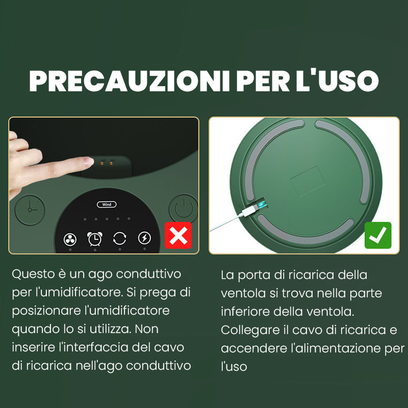 Ventilatore pieghevole telescopico