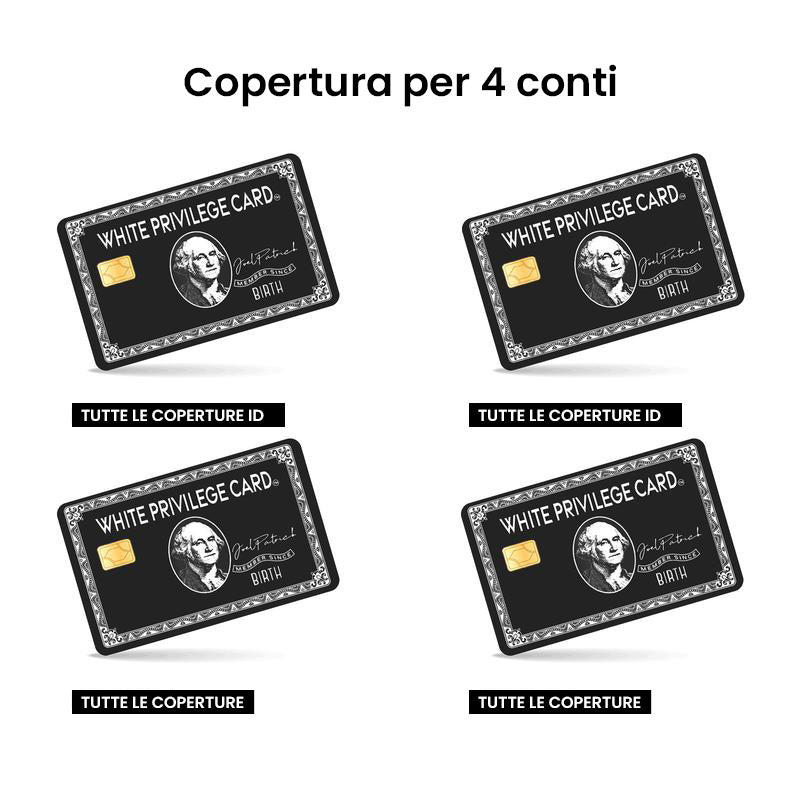 Set di 4 adesivi in vinile per la pelle di carta di credito