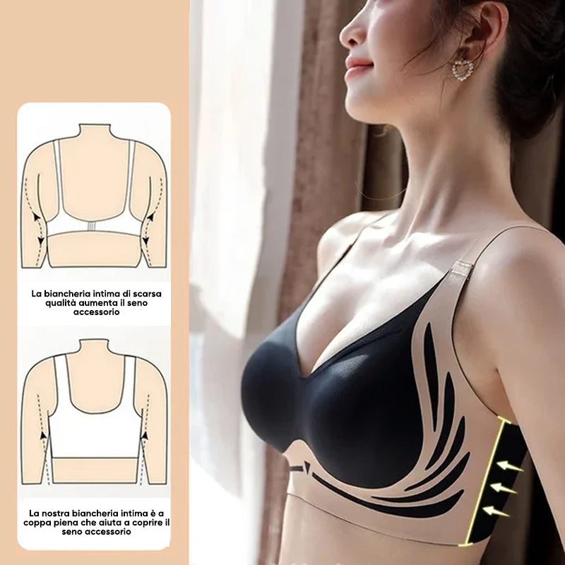 Reggiseno push-up wireless anti-cedimento sollevante