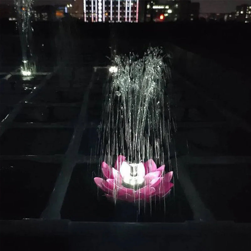 Laghetto con fontana solare a forma di loto decorativo