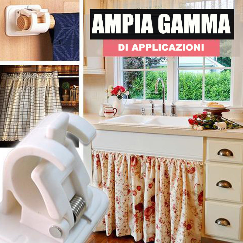 Supporti per aste regolabili senza chiodi