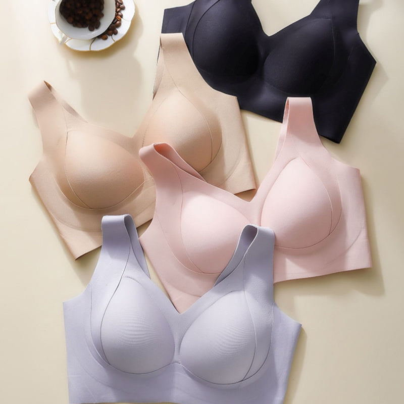 Reggiseno senza ferretto con copertura laterale e anti-cedimento