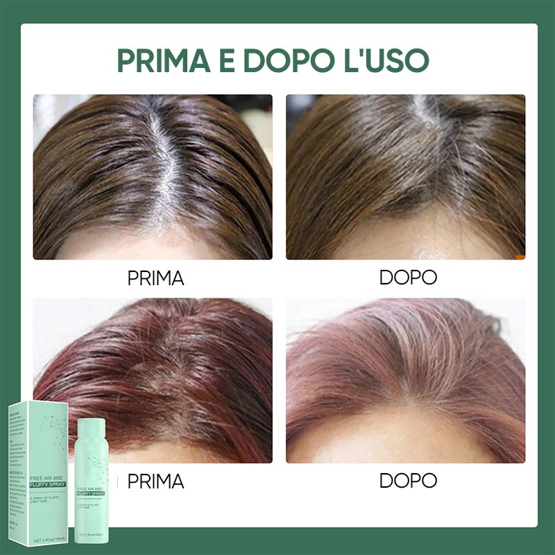 Spray magico per capelli asciutti