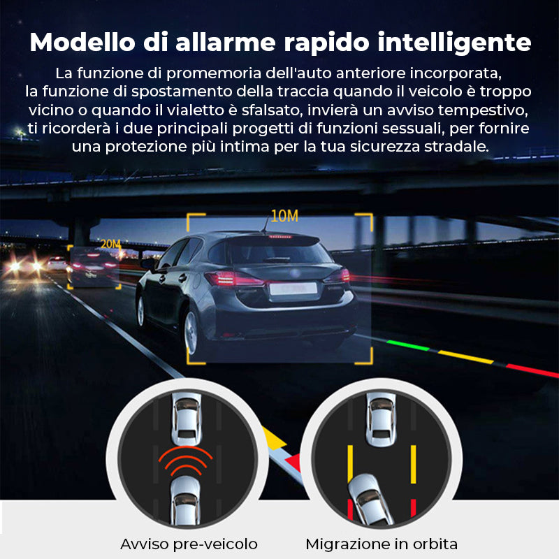 Mini telecamera da cruscotto ADAS 1080P HD con rotazione a 360°