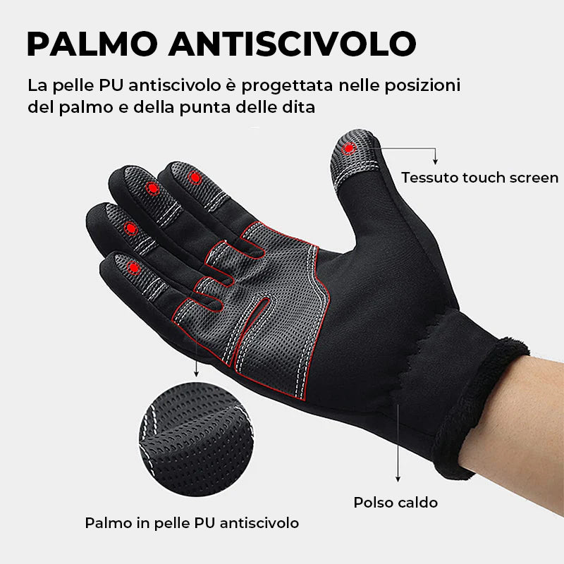 Guanti invernali touchscreen antivento