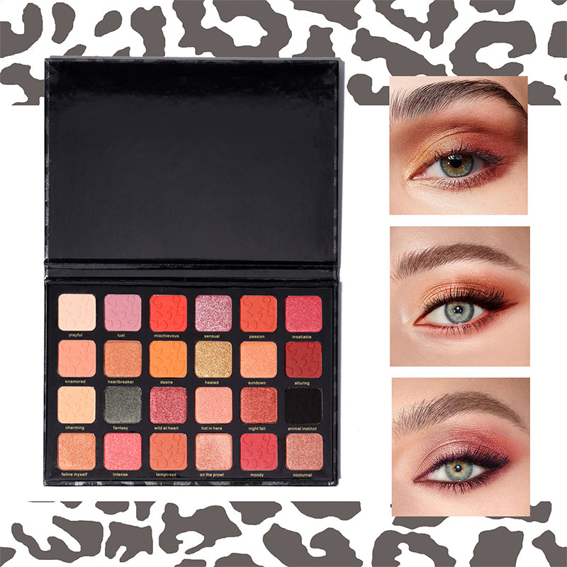 Palette di ombretti leopardati da 24 colori