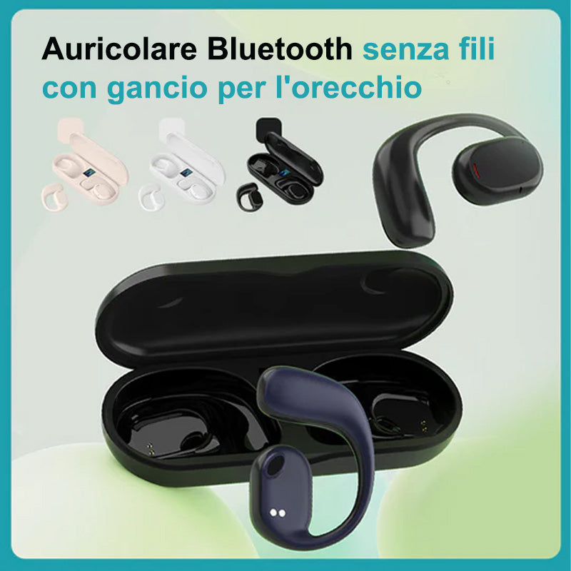 Auricolare Bluetooth senza fili con gancio per l'orecchio